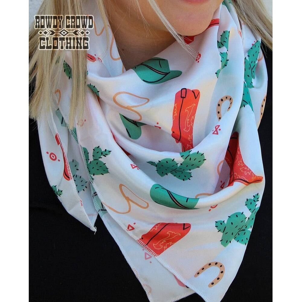 Boozy Boot Western Wild Rag Scarf - Picture 3 of 7